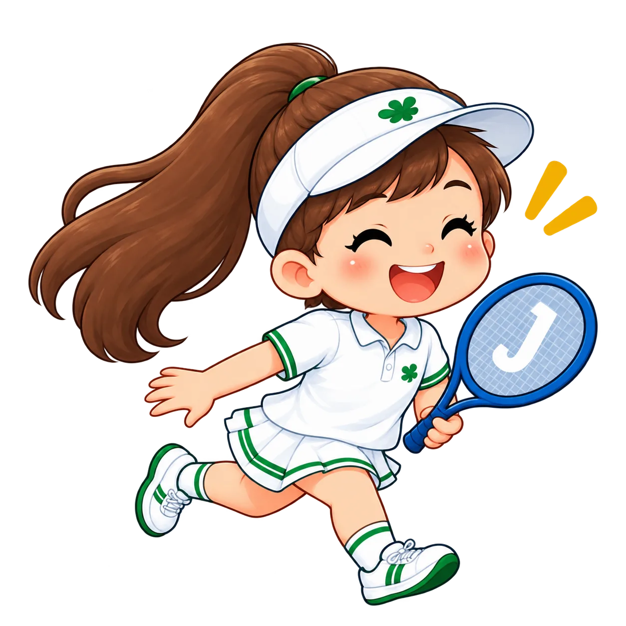Young tennis player learning with purpose