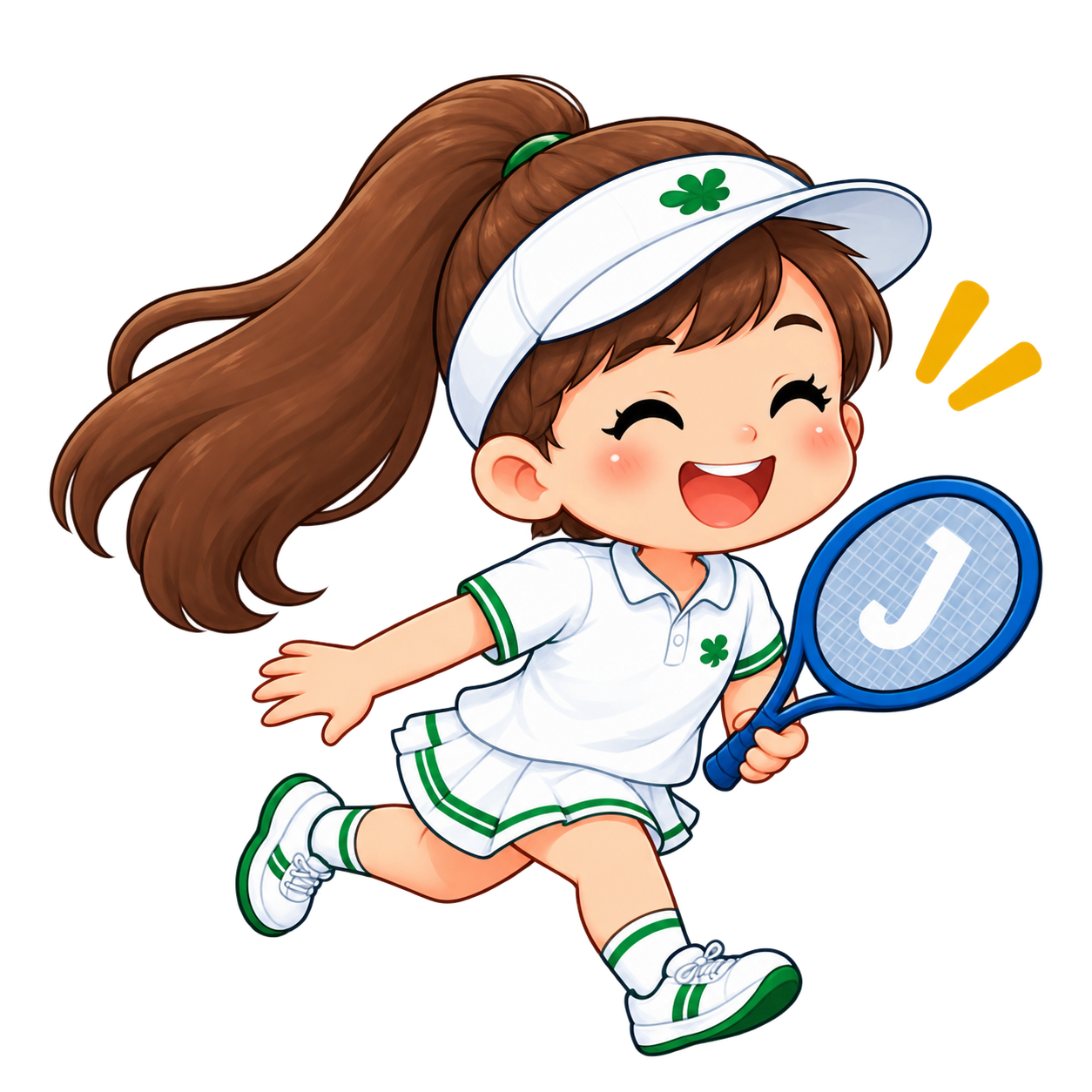 Young tennis player learning with purpose